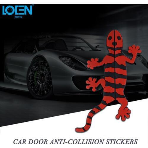 4 Colors DIY Car-Styling Gecko Lizard 3D Silica Gel Car Auto Motorcycle Logo Totem Emblem Badge Anti Collision Sticker For Audi