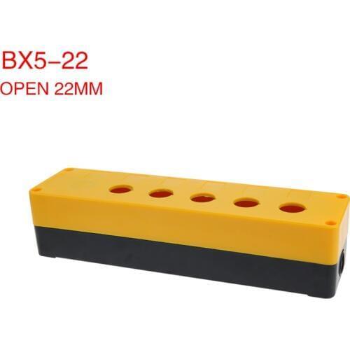 5 hole button box five hole button box control box 22mm bx5-22 emergency stop button box
