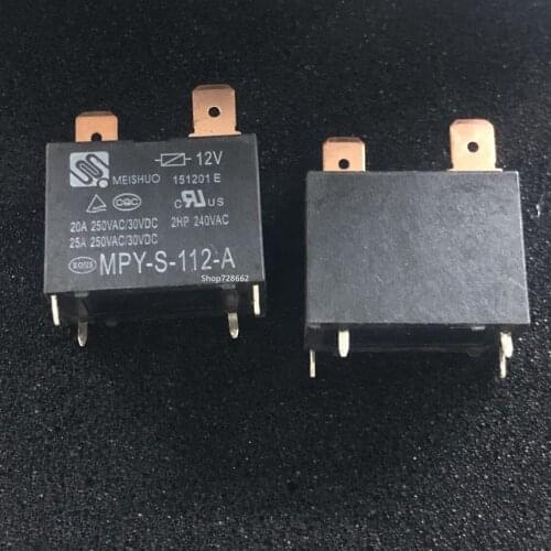 5 pieces/lot) New MPY-S-112-A 12VDC 4PINS 25A DC12V 12V Power Relay