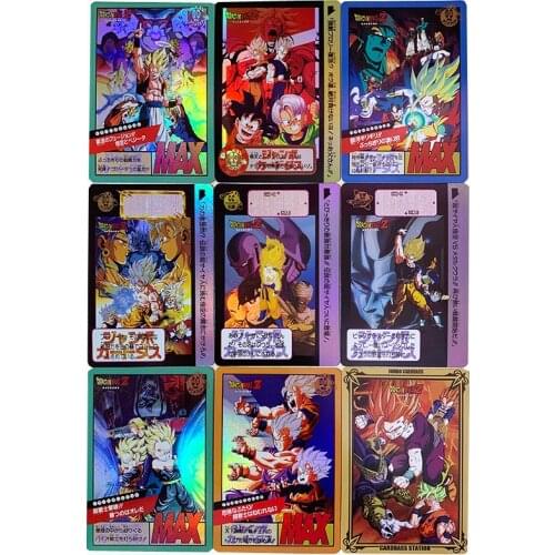 6PCS Dragon Ball Limited3000 Flash Cards Refraction Composite Craft SUPER DRAGON BALL HEROES Goku Anime Game Collection Cards