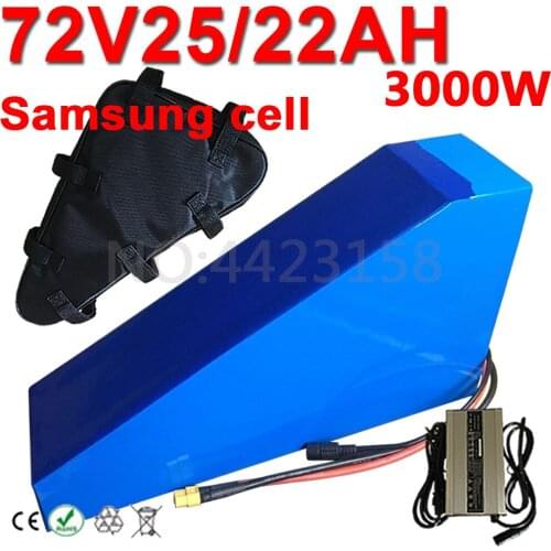 72V 25Ah Ebike Battery pack 72V 3000W 2500W 2000W Electric Scooter Battery 72V 18Ah 20Ah 22Ah 25Ah Lithium Battery +5A Charger