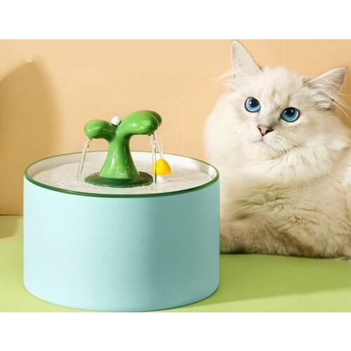Water Fountain Cat Automatic Water Dispenser Ceramic Filter Flow Circulation Cats and Dogs Drinking Water Electric Pet Supplies