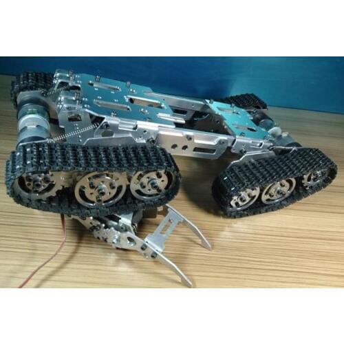 Freeshipping RC Tank Car Chassis Tractor Crawler Tracked Vehicle Robot Car Obstacle Avoidance Barrowland DIY Toy Remote Control