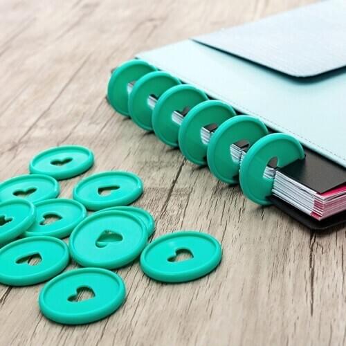 12PCS 35MM Notebook Binding Discs Mushroom Hole Disc Binder Notepad Ring Buckle Plastic Loose-leaf Disc Bound Coil Button Binder