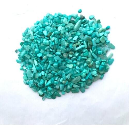Drop Shipping 100g Rare Natural Amazonite Gravel Stone Reiki Healing Mineral Crystals Chip Stones and Crystals