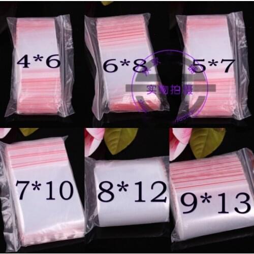Hot Sale Mini PE Jewelry Packaging Bag Plastic OPP Ziplock Bag Earring Ring Pendant Bracelet Necklace Packing Pouch