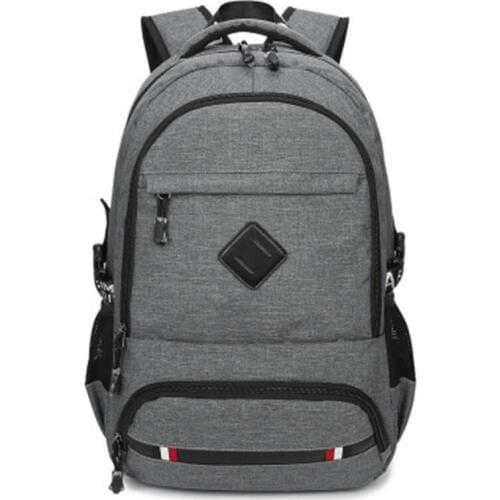 Canvas backpack mens bag large capacity USB charging mens laptop bag high quality shoulder canvas travel bag