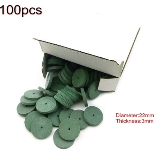 100pcs Green Silicone Rubber Polishing wheels for Dental Jewelry Rotary Tool Dentistry Polishing Wheel Dentistry Material