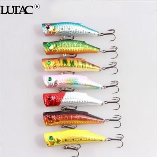 7pcs color combo LUTAC fishing lures 2020 carp fishing hard baits 70mm10g/ 90mm19.5g top water fishing set bass fishing