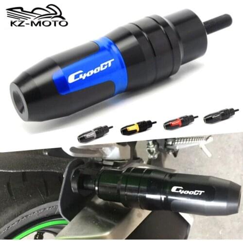 Motorcycle CNC Aluminum Frame Crash Pad Exhaust Sliders Crash Protector Accessories For BMW C400X C400GT c400x c400gt With LOGO