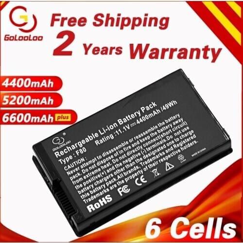 New Laptop battery for Asus 07G0165U1875M A32-F80 F80 N60 X82 F80Cr N60D X82C F80s N60Dp X82CR F81 N60W X82L F81E N60WT X82Q