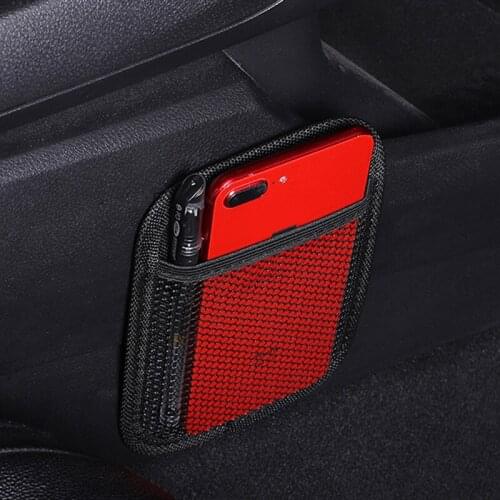 Car Seat Organizer Mesh Bag Phone Holder Pocket Paste Net Pocket For Volkswagen Vw Golf 4 5 6 7 Mk4 Mk5 Mk6 Mk7 Gti Gt