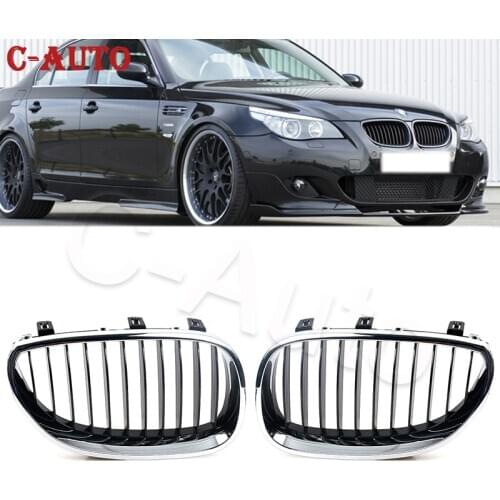 C-Auto Front Chrome Grille Radiator Grill for BMW E60 E61 520i 523i 525i 530i 525d 535d 540i 545i 550i 51137027061 51137027062