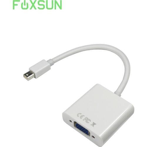 Mini DP to VGA Adapter Thunderbolt Mini Display Port to VGA Cable Converter 1080P Cables for Macbook Pro Air Projector PC