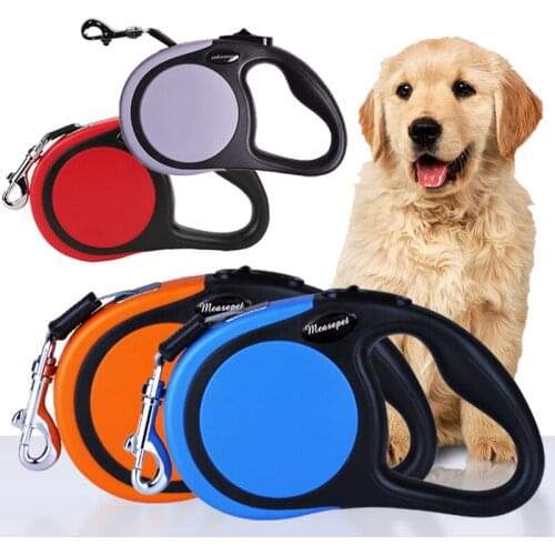 3M/5M Long Strong Pet Leash for Large Dogs Within 50kg Durable Polyester Retractable Walking Leash Lead Automatic Extending Rope