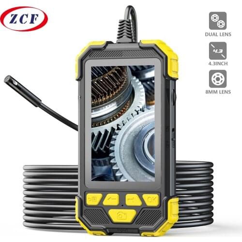 3.9mm Digital Industrial Endoscope HD 1080P 4.3 inch IPS full Color Screen Endoscope IP67 Waterproof Semi-Rigid Cable Borescope