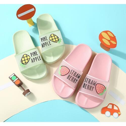 2020 New Child Slippers Summer Indoor Home Bath Shoes Parent Child Anti-slip Soft-Sole Outer Wear Sandals Baby Sandals Wholesale