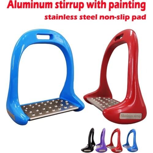1 Pair Equipment Thickened Aluminium Alloy Anti Slip Treads Pedal Outdoor Sports Riding Equestrian Safety Horse Stirrups Durable