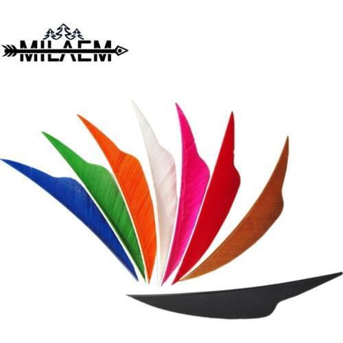 50 Pcs 4 inch Archery Tyrkey Feather Right Wings Natural Arrow Vanes For Carbon Wooden Fiberglass Arrows Shooting Accessories