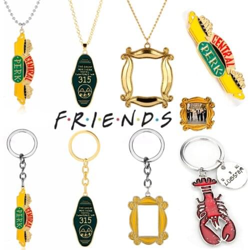 TV Show Friends Central Park Logo Photo Frame Monicas Double Side Door Necklace You're My Lobster Keychain