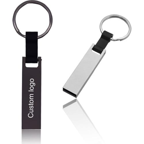 USB Flash Drive 64GB 128GB Pen Drive 32GB 16GB 8GB USB Flash Pendrive Memory USB Stick 64 Gb Cle Usb Disk with Key Ring LOGO