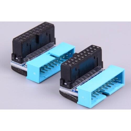 USB3.0 19P 20P Male Connector 90 Degree Motherboard Chassis Front Seat Expansion Connector