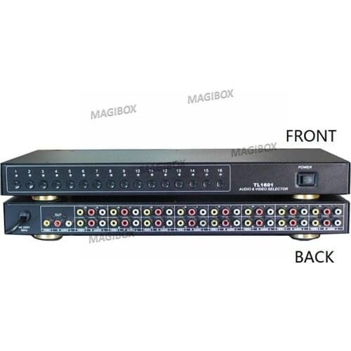 Video switcher AV audio switcher AV selector CCTV video input selector 16 1 output