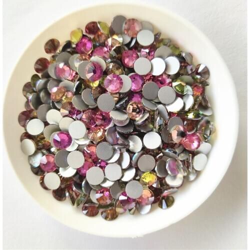 Gold Light Rose Glass 3D Glue On Rhinestones For Nail Art Design Gems Nail Decorations Crystal Strass Stones