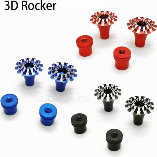 1Pair M3 M4 Rocker Head Double layer 3D Metal Non-slip Transmitter Stick Ends for Frsky QX7 Remote Controller RC DIY Parts