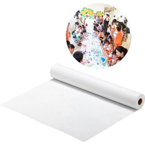 1Pcs Drawing Paper Roll Poster Paper Craft Paper Roll White Wrapping Paper (White)