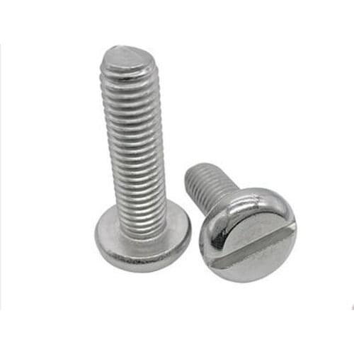 100pcs M1.6 304 Stainless Steel Pan Head Soltted Screw Pan Bolt GB67 2mm-16mm