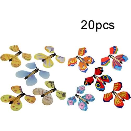 20Pcs Butterfly Card Magic Butterfly Children Magic Prop Surprise gift Magic Props Magic Tricks kid toy children toy flying Card
