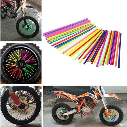 72 Pcs Universal Motorcycle Dirt Bike Enduro Off Road Wheel Rim Spoke Shrouds Skins Covers For Yamaha KAWASAKI zx6r BMW ATV