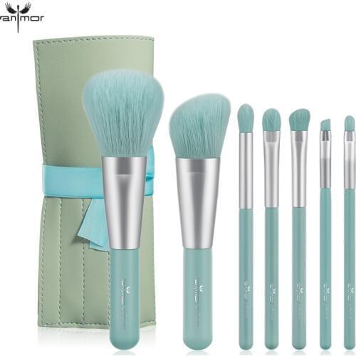 ANMOR 7Pcs Makeup Brushes Set Powder Blending Angled Shading Eyebrow Contour Make Up Brush With Bag Recommendation