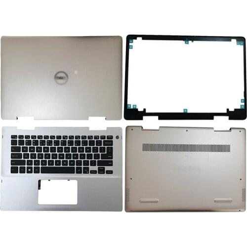 For Dell Inspiron 14 14MF 5481 5482 Notebook Computer Case Laptop LCD Back Cover/Front Bezel/Palmrest/Bottom Case Silver
