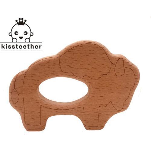 Beech Bicycle Wooden Teether Customizable Baby Teether Diy Teething Necklace BPA Free Food Grade Teether Pendants