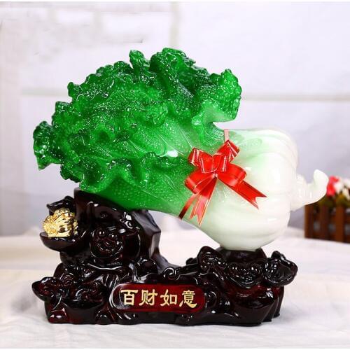 GOOD office home lobby shop efficacious Money Drawing "BAICAI & JIN CHAN"Propitious FENG SHUI jade Sculpture statue 25CM