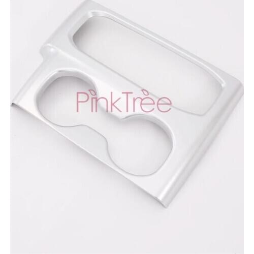 Chrome Car Accessories For Hyundai Santa Fe 2019 2020 Front Drink Cup Holder Cover Trim Water Bottle Placement Car Styling