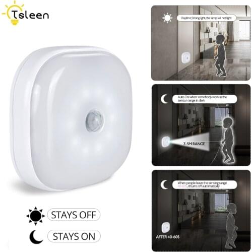 10 LED Infrared PIR Motion Sensor Night Light Wireless Detector Lamp Wall Light Auto Power Children Gift Home Bedroom Decoration