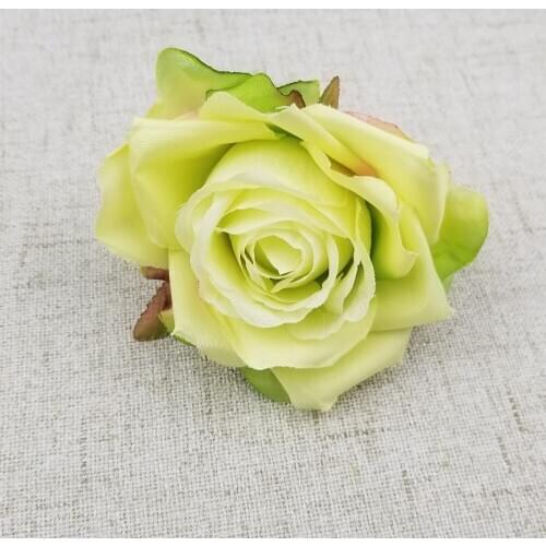 8cm High Quality Rose Flower Head Silk Artificial Flower Wedding Decoration DIY Garland Craft farmhouse decor flower wall decor