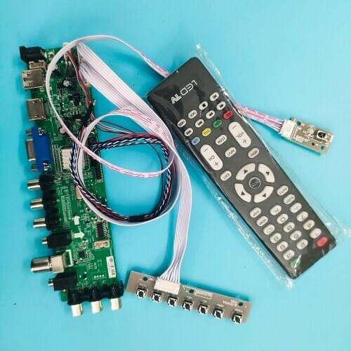 Kit For BT140GW02 V.9/BT140GW01 V.B WLED VGA LED HDMI 1366X768 40pin DVB-T remote controller board digital TV LVDS USB AV Signal