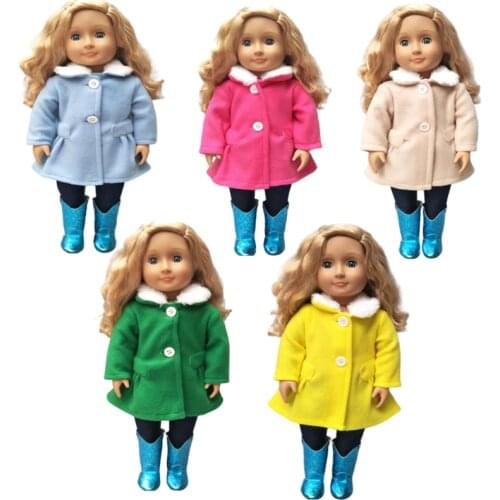 18 inch girl Doll clothes set for baby new Born Doll pants clothes 18" doll coat