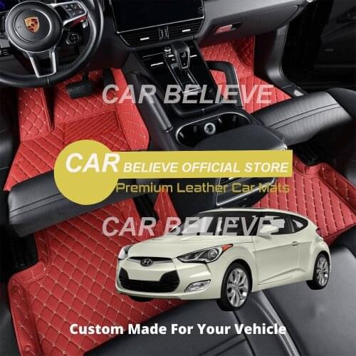 High quality Leather Car Floor mats For Hyundai Veloster 2015 2014 2013 2012 2011 Carpets Rugs Pads Accessories
