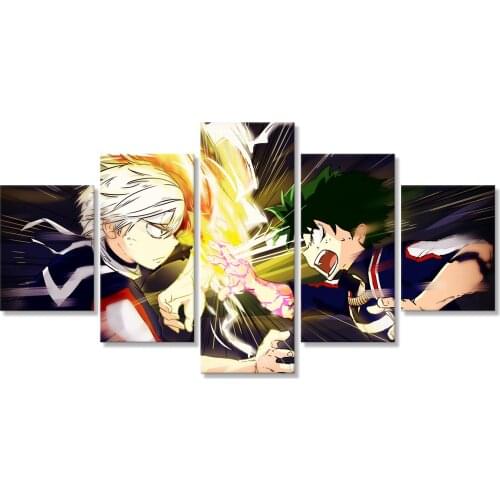 My Hero Academia Modular Anime Prints Pictures Home Decorative 5 Pieces Paintings Office Canvas Poster Wall Art