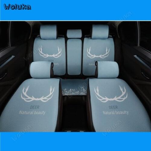 Breathable Car Seat Cover Set Four Seasons Whole 5-Seater Mat Cartoon Car Pad Universal Seat Cushion CD50 Q01