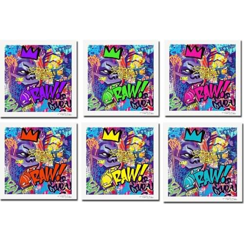 RAW Graffit Art Kong Colorful Orangutan Posters and Prints on Canvas Painting On the Wall Art Pictures for Room Wall Home Decor