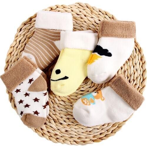 Cute Doll Non-Slip Baby Toddler Socks Cartoons Crown Bear Girls Socks For 1-3 Years Old Newborn Boys Foot Sock Clothes Accessory