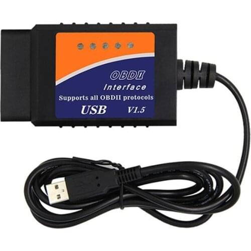 New Professional USB ELM327 V1.5 OBD Car Diagnostic Tester High Accuracy USB OBDII Car Diagnostic Scanner Tester