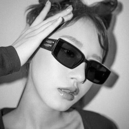 Vintage Rectangle Shades Fashion Brand Designer Square New Y2K Sunglasses Women Luxury Big Frame Retro Sun Glasses Female Uv400