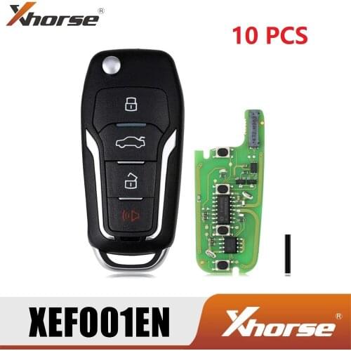 Original Xhorse XEFO01EN Super Remote Control for Ford Flip 4 Buttons Super Chip English Version Remote for Ford 10pcs/Lot